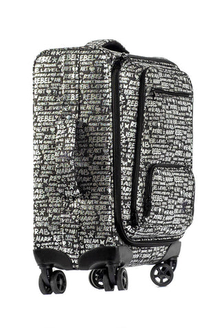 Signature in Black and Silver Rebel Dream Luggage with Black Zipper
