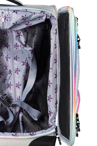 Opalescent Rebel Dream Luggage with Rainbow Zipper