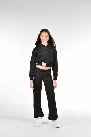 Lola Quilted Lounge Pants in Black