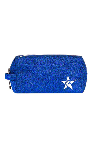 Royal Blue Rebel Makeup Bag with White Zipper