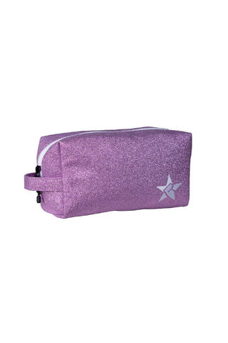 Lavender Rebel Makeup Bag with White Zipper
