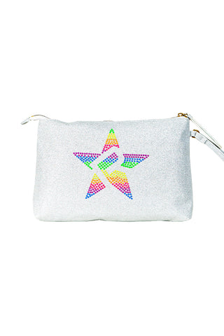 PRIDE Opalescent Rebel Beauty Bag with Rainbow Rebel Mark Studs