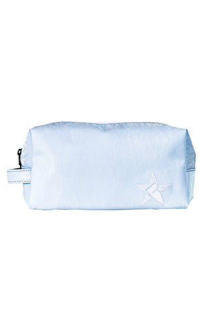 Shimmer in Cloud Rebel Makeup Bag with White Zipper