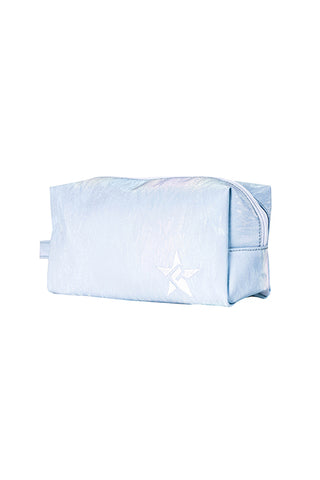 Shimmer in Cloud Rebel Makeup Bag with White Zipper