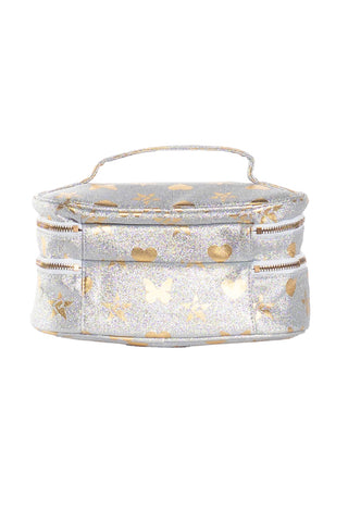 Mixed Metals Rebel Glam & Go Travel Case with White Zipper