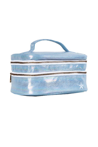 Luster in Cloud Rebel Glam & Go Travel Case with White Zipper