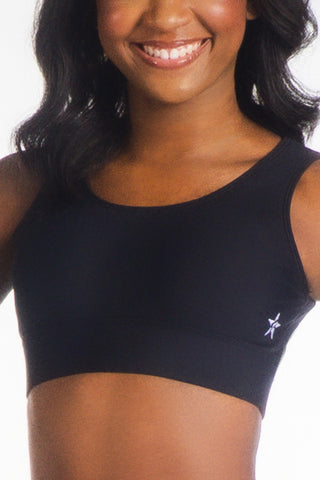 Mae Longline Sports Bra in Black