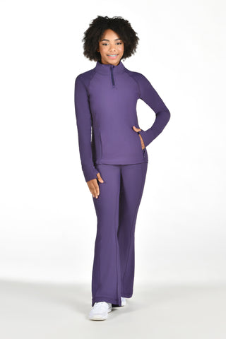 Maple Half Zip Pullover in Mulberry Purple