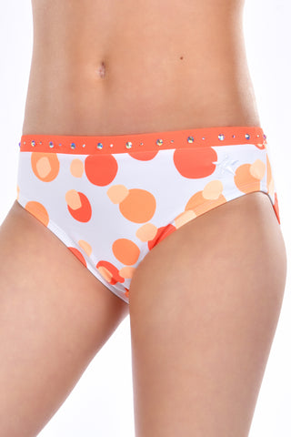 Marley Bikini Bottom in Orange Polka Dot