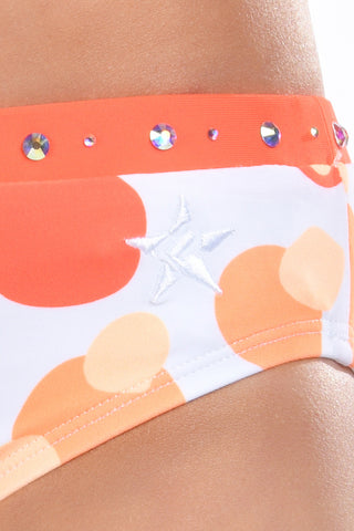 Marley Bikini Bottom in Orange Polka Dot