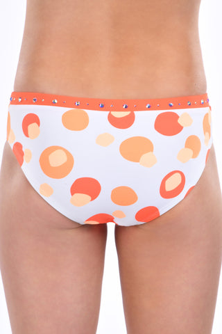 Marley Bikini Bottom in Orange Polka Dot