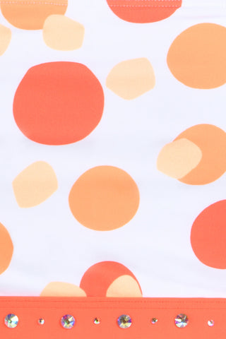 Marley Bikini Top in Orange Polka Dot