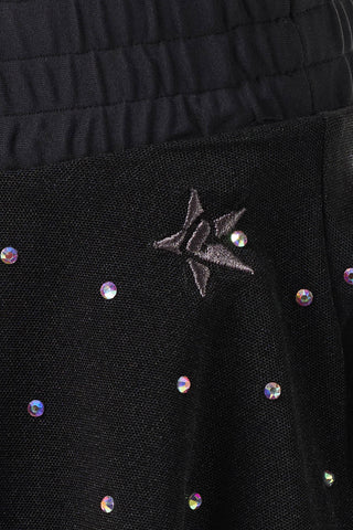 Mesh Overlay Skirt in Black