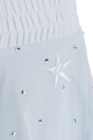 Mesh Overlay Skirt in Winter Sky