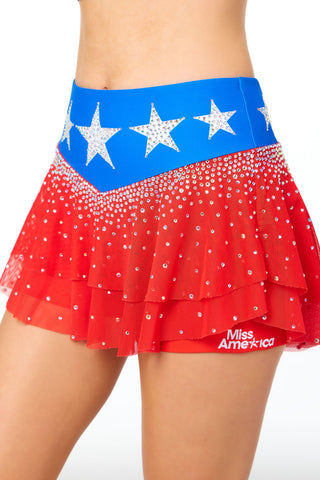 Miss America Teen x Rebel Star-Spangled Sparkle Mesh Overlay