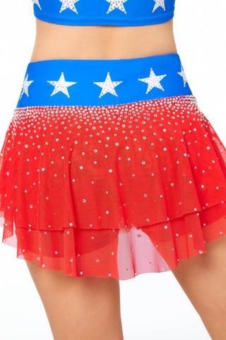 Miss America Teen x Rebel Star-Spangled Sparkle Mesh Overlay