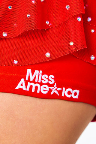 Miss America Teen x Rebel Star-Spangled Sparkle Mesh Overlay