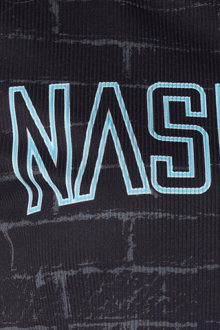 Nash Camp Cropped Tee in Black - SPECIAL ORDER