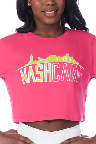 Nash Camp Cropped Tee in Watermelon  - SPECIAL ORDER