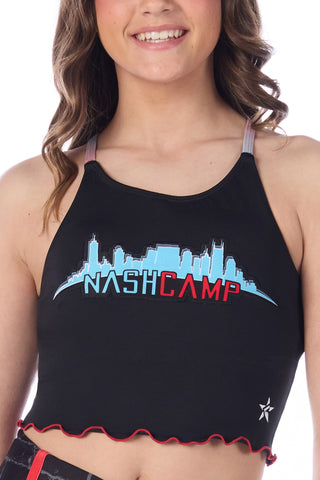 Nash Camp Longline Sports Bra in Black - SPECIAL ORDER