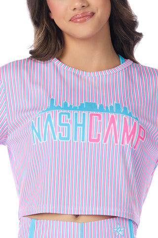 Nash Camp Cropped Tee in Stripes - SPECIAL ORDER