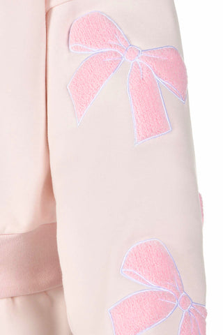 Natalia Off the Shoulder Pullover in Powder Pink