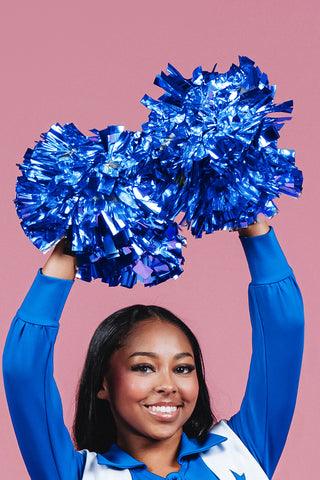 Plastic Poms in Royal Blue