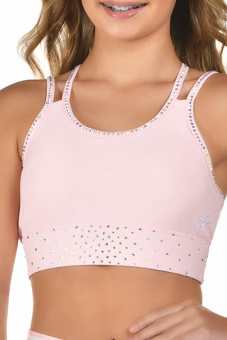 Penny Sports Bra in Powder Pink