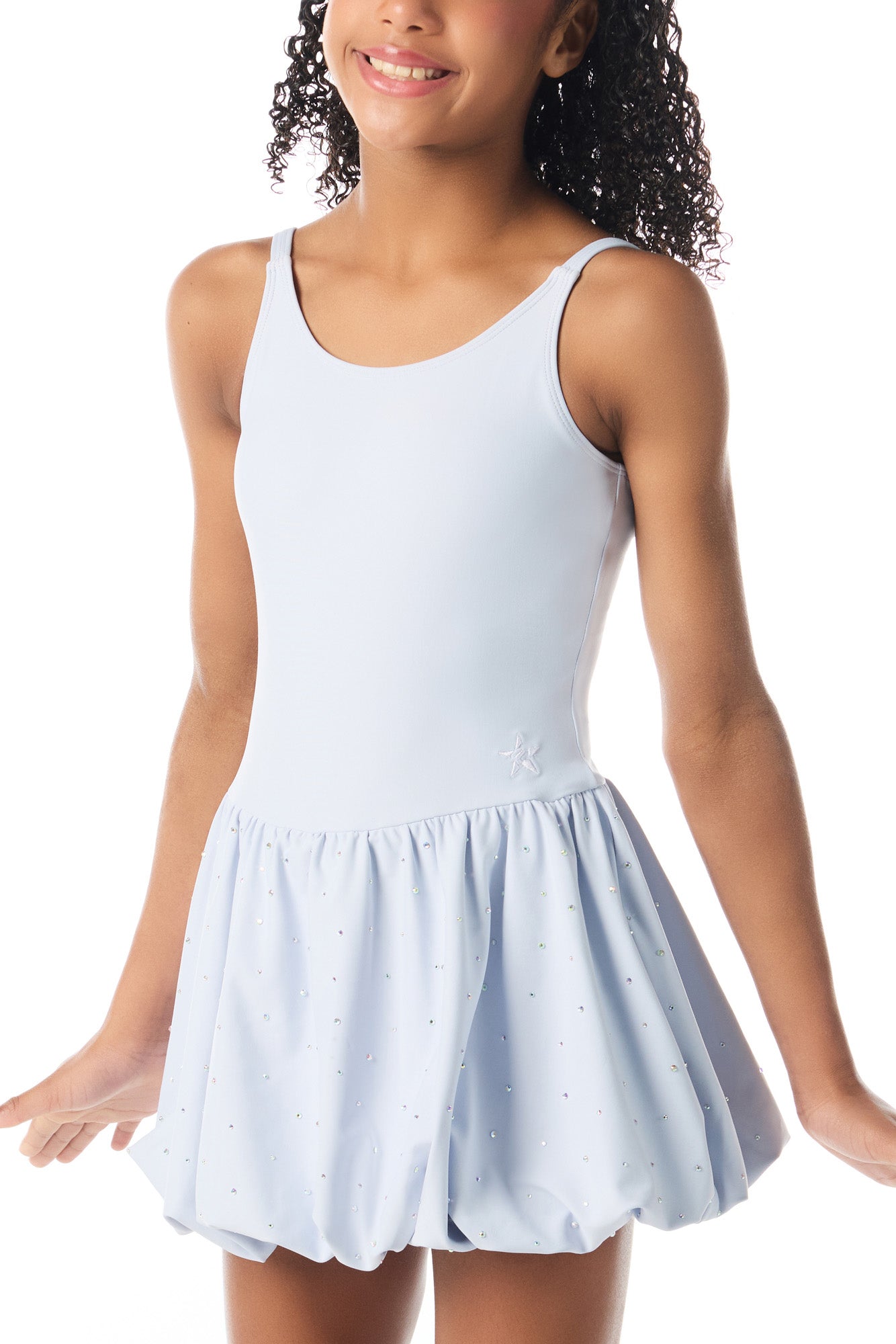 Petal Dress in Winter Sky YL Petal Dress in Winter Sky YL