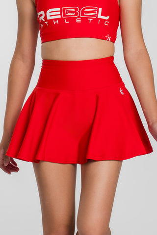 Legendary Flouncy Skirt in Red ContourFlex