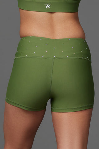 Legendary Compression Short in Army Green Crystal