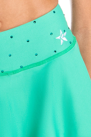 Legendary Flouncy Skirt in Marine Green Crystal
