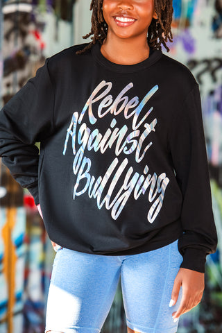 Rebel Against Bulling Pullover in Black