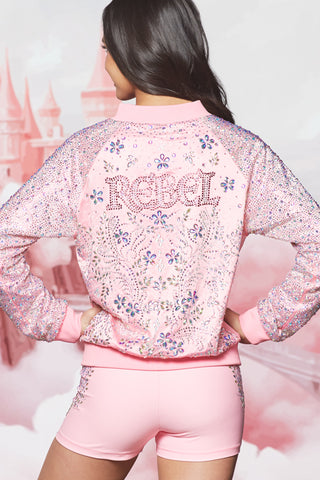 Crystal Couture Jacket in Orchid Pink - Special Order