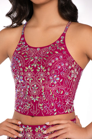 Crystal Couture Bronsyn Sports Bra in Paris Nights