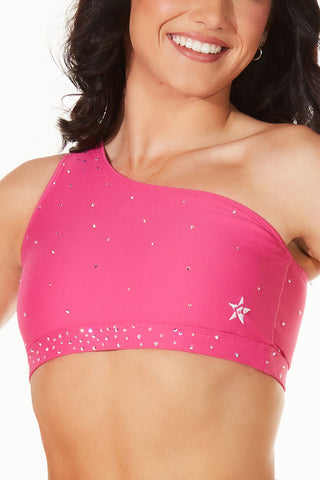 Elsa Sports Bra in Hyper Pink