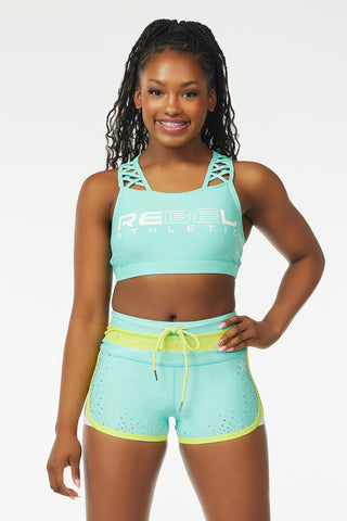 Sporty Short in Aqua Pop