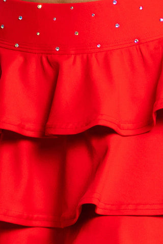 Shake it Off Skirt in Brick Red