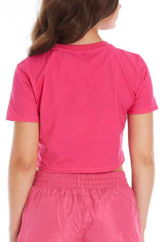Cropped Tee in Princess Pink- FINAL SALE