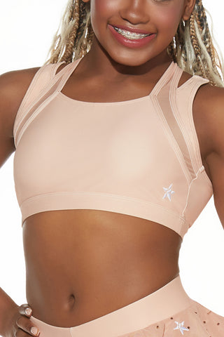 Electric Sports Bra in Buff