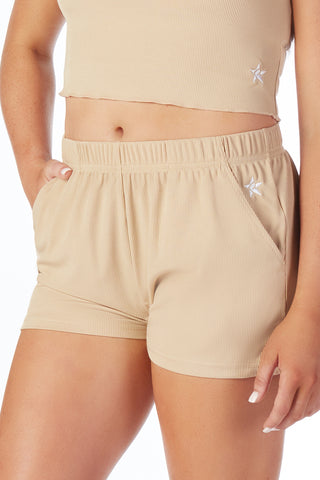 Comfy Cozy Short in Caramel