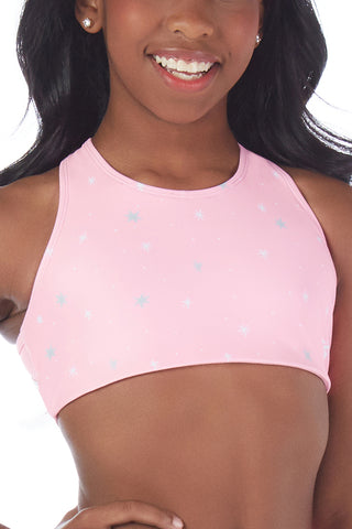 Sparkle Dreams Sports Bra in Pink