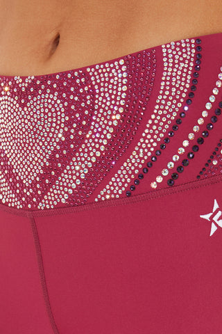 Heart to Heart JewelLuxe Short in Maroon