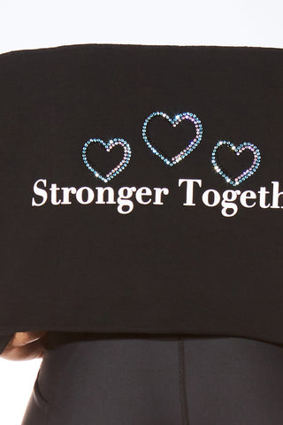 Black Girls Cheer Stronger Together Crop Pullover Hoodie