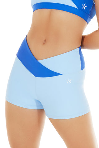 Lux Waist Compression Short in Blue Belle