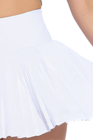 Serve Pleated Skirt in White