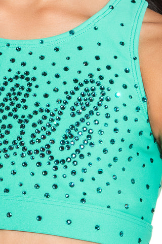 Bounce Sports Bra in Marine Green