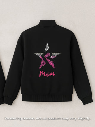 Zip Up Mom Jacket in Black- SPECIAL ORDER