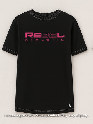 Rebel Logo Mom Tee in Pink- SPECIAL ORDER