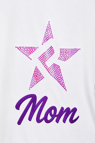 Rebel Mom Quarter Zip Pullover in Purple-SPECIAL ORDER